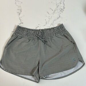 Carve Design, Women’s Bali board shorts, M, sage green with cream stripes